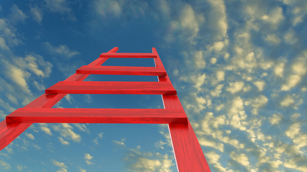 Ladder,Sky,Success,Challenge,Future,Ambition,Goal,-,3d,Rendering